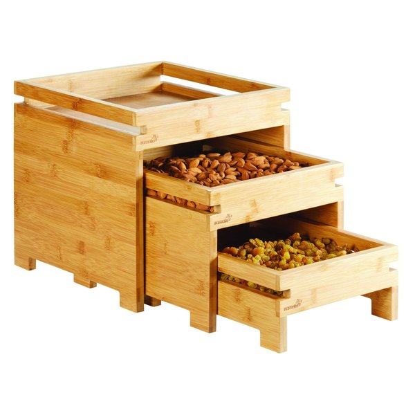 Rosseto Serving Solutions Natura Bamboo Nesting Box Stands (3 pcs.), 1 EA BD131